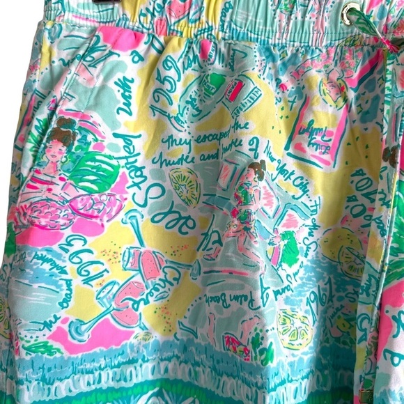 Lilly Pulitzer In The Beginning Katia Drawstring Shorts Size Small - Picture 2 of 8
